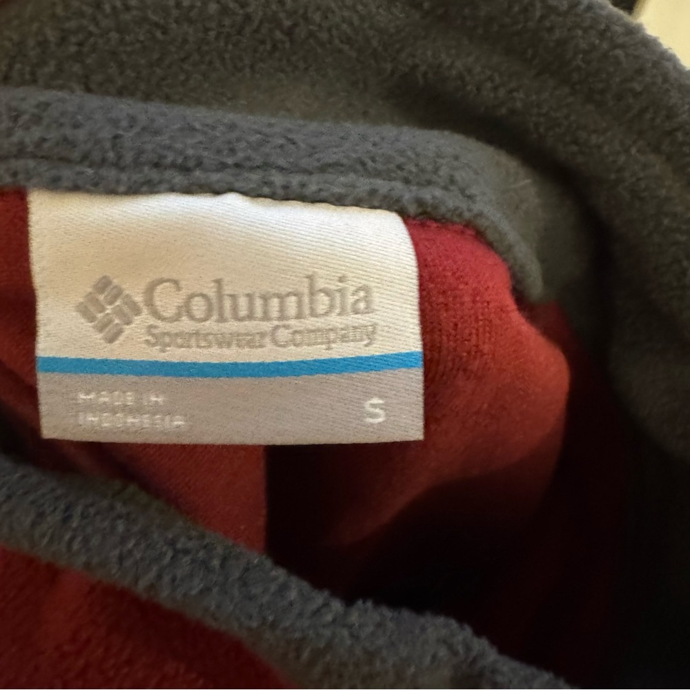 Columbia Half-Zip Fleece Pullover – Red/Gray – Men’s Small – NWT - Picture 9 of 12